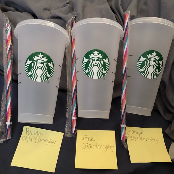 STARBUCKS 2022 MYSTERY COLOR CHANGING CUPS WITH STRAWS BUNDLE